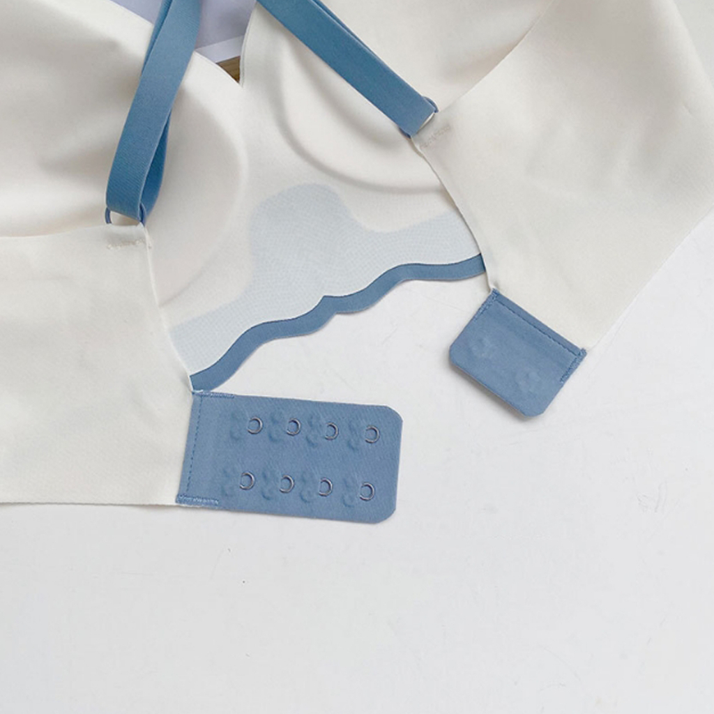 สินค้าพร้อมส่งจากไทย💥LoveIs Bra💥 (N715) บราไร้โครงแฟชั่นเกาหลี สีทูโทนลายหัวใจ น่ารัก - รูปที่ 5