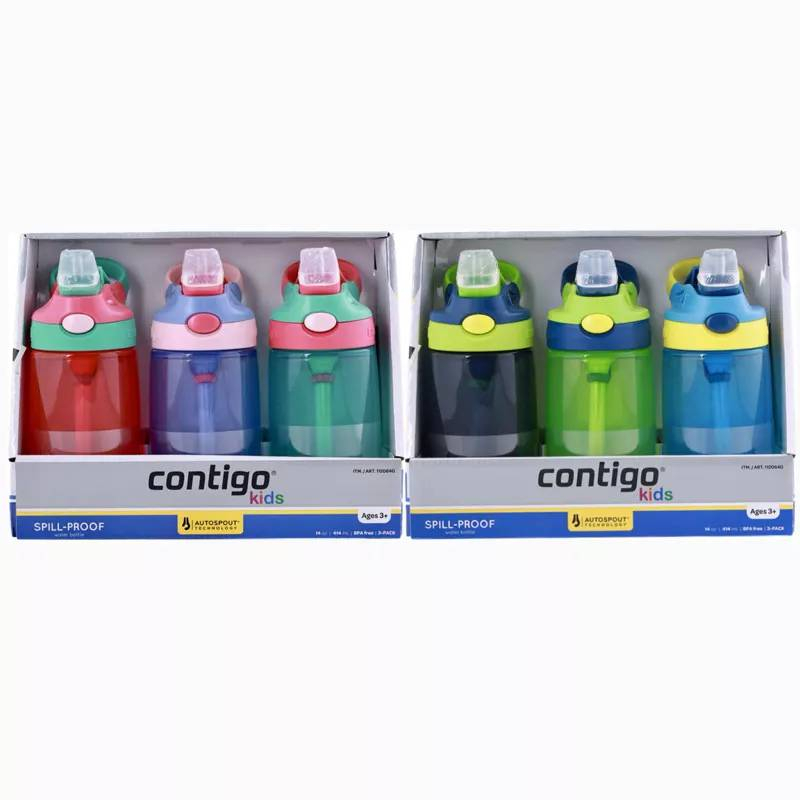 #พร้อมส่ง# กระติกน้ำเด็กราคา 3 ขวด Contigo Kids ขนาด 14oz. สูญญากาศนำเข้าจากต่างประเทศ