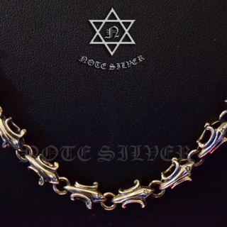 สร้อยคอเงินแท้ ลายดอกเฟลอร์เดอลีส์ Fleur De Lis ตะขอ David Star Sterling Silver 925 NSNL1187