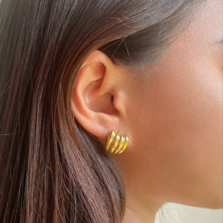 𝐴𝑆𝐻𝐼𝑅𝐴 (18k gold plated ) stud earrings ต่างหูไม่แพ้ ต่างหูสายฝอ ต่างหูสีทอง ต่างหูน่ารัก ต่างหูแฟชั่น ต่างหูออกงาน