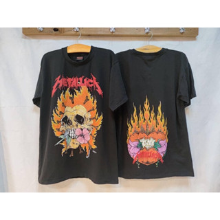 เสื้อยืด ผ้าฟอก ทรง Oversize งานป้าย METALLICA