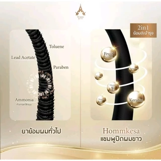 แชมพูปิดผมขาวหอมเกศ สีดำธรรมชาติ สีน้ำตาล แบบซอง 30 มล.