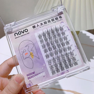 NO.5953 NOVO EYELASHES ขนตาปลอมเกรดพรีเมียม ขนนุ่มเด้ง ก้านบางเป็นธรรมชาติ ราวกับเป็นขนตาจริง