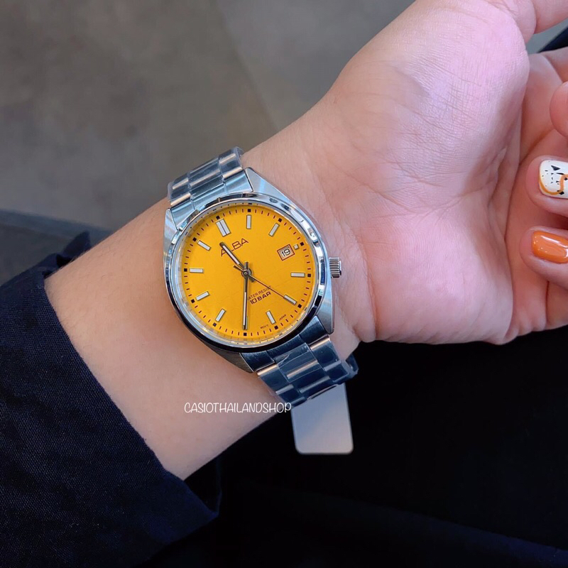 🎁ALBA นาฬิกาข้อมือผู้หญิง สายสแตนเลส รุ่น AG8M41X - สีเงิน ของแท้ 100% ประกัน 1 ปี