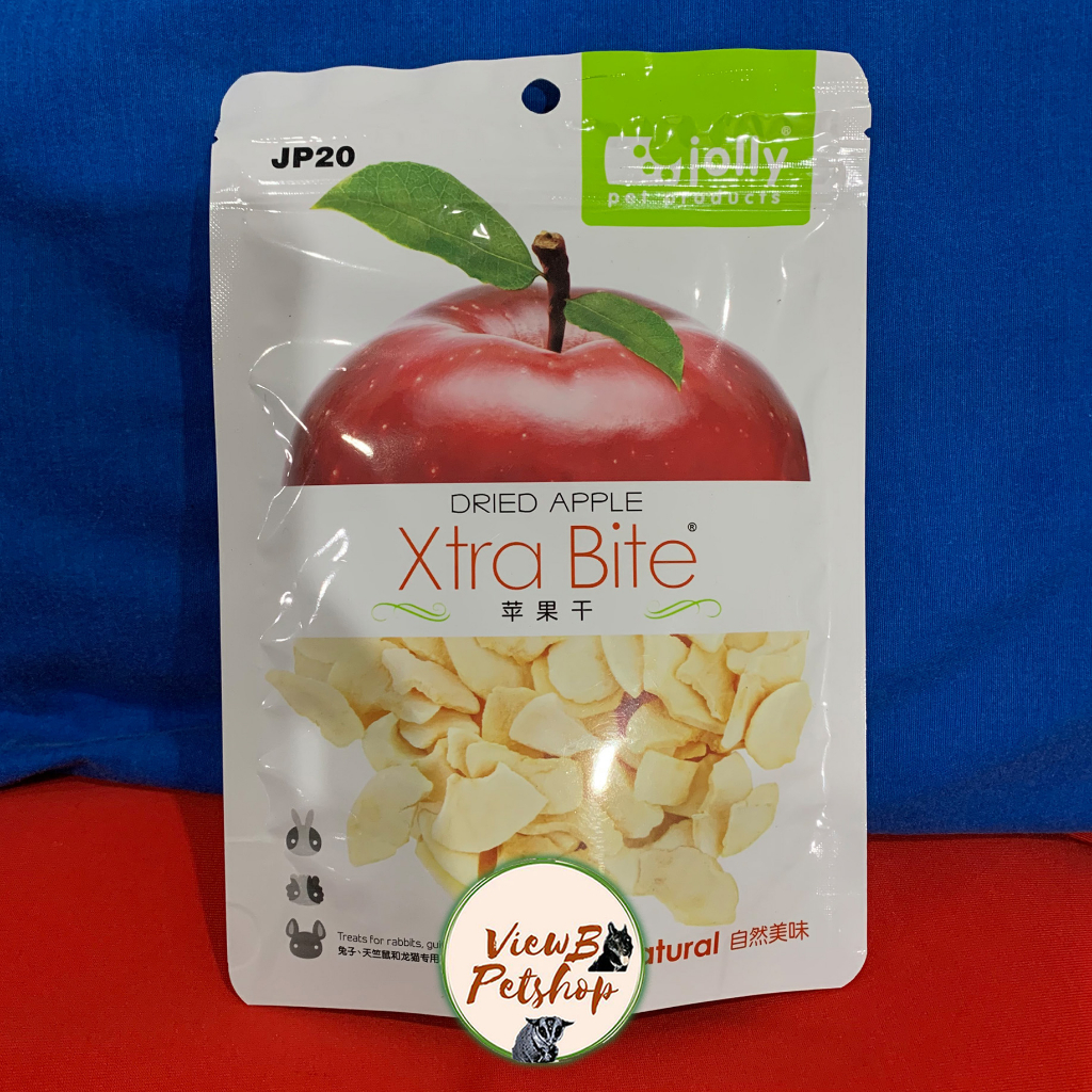 [Jolly] แอปเปิ้ล อบแห้ง 25 กรัม สำหรับสัตว์เลี้ยงขนาดเล็ก Dried Apple (JP20) EXP : 14/07/2025
