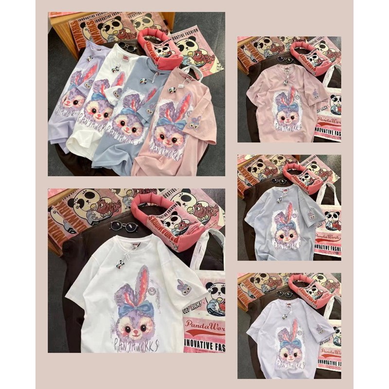 Update ลายใหม่ตลอด เสื้อยืด เสื้อยืดคอกลม Mickey / Stella Lu Daffy & Friends ผ้าฝ้าย ใส่สบาย สุดน่ารัก