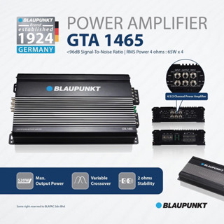 BLAUPUNKT GTA 1465 Class AB 520 Watts.