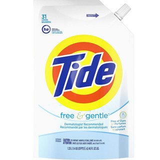 Tide Free &amp; Gentle Laundry Detergent Liquid Soap น้ำยาซักผ้าสูตรอ่อนโยนชนิดถุงเติม