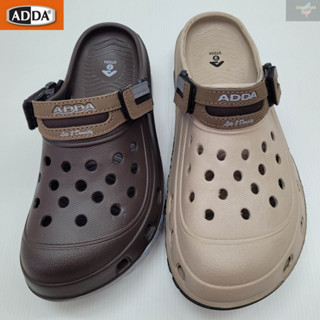 ADDA รองเท้าแตะลำลองแบบสวมหัวโตรุ่น 5TD24M2 สีครีม/สีน้ำตาล SIZE 7-10