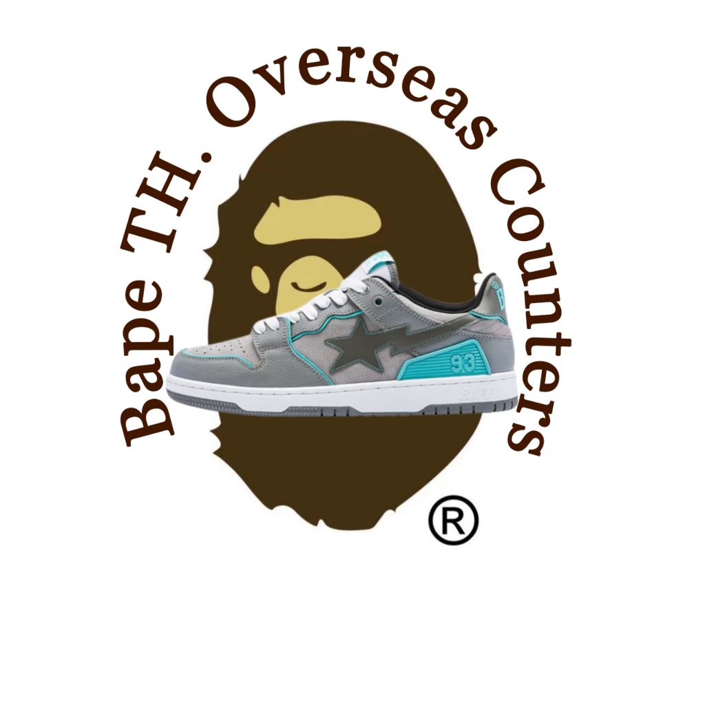 A BATCHING APE SK8 Leather Low Top Lace up Fashion Board Shoes Grey