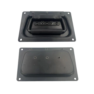 ( ราคา 1ตัว) มือจับสปริงเปลือยดำ แบบไม่มีสกรู แบบพับได้ ขนาด 100mm 130mm ตู้ลำโพง Diy