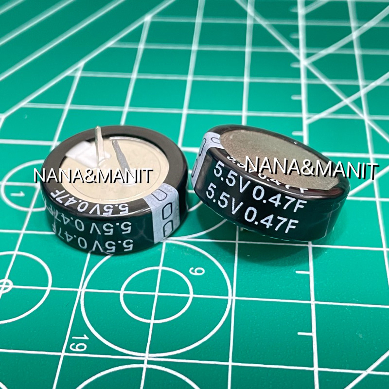 0.47F 5.5V Super capacitor ตัวนอน SIZE: 20x8mm ❗️ราคาต่อตัว❗️พร้อมส่ง🇹🇭