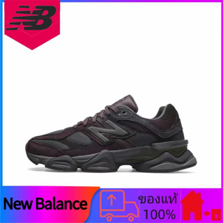 ของแท้ 100% New Balance NB 9060 การดูดซับแรงกระแทกระบายอากาศได้ต่ำกีฬารองเท้าลำลอง unisex สีม่วงเข้ม