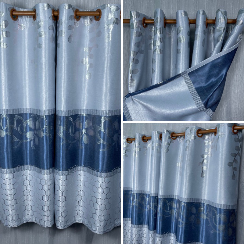 แนะนำ ผ้าม่าน ผ้าม่านประตู ผ้าม่านหน้าต่าง สำเร็จรูป กันแสง75%-80% ปั้มห่วงตาไก่ ลายดอกใหญ่ ราคาพิเศษ มีเก็บเงินปลายทาง