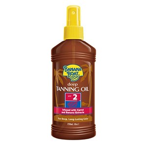 Banana Boat Deep Tanning Oil SPF2 สูตร SPF2 แทนนิ่งออยล์ บำรุงให้ผิวเนียนนุ่ม ชุ่มชื้น ผิวเป็นสีแทนทอง ขนาด 236 ml 03330