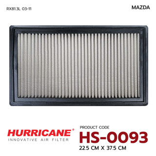 กรองอากาศสแตนเลส &amp; ผ้าแดง HURRICANE Mazda HS-0093