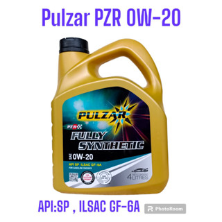 Pulzar PZR Fully Synthetic 0W-20 /4ลิตร เพาซ่าร์ พีแซดอาร์ ฟูลลี่-ซินเธติก SAE 0W-20, API: SP ,ILSAC GF-6A เครื่องเบนซิน