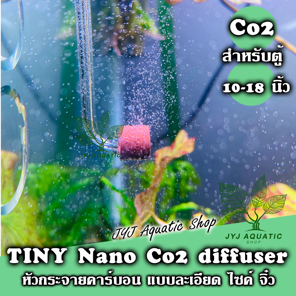 ใหม่ หัวดิฟ TINY กระจาย Co2 diffuser คาร์บอน ตู้ไม้น้ำ ละเอียดกว่า เหมาะสำหรับตู้ ขนาดเล็ก 10-18นิ้ว