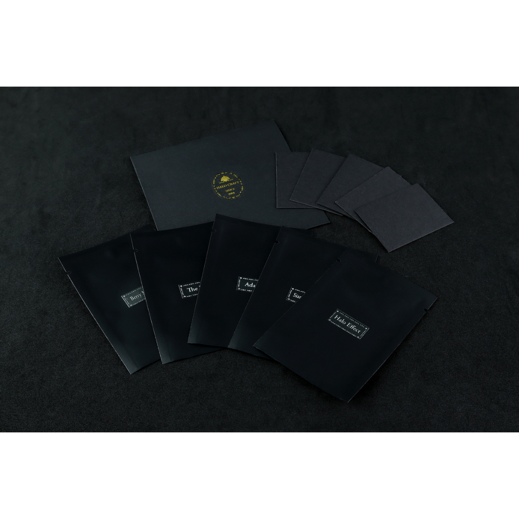 ตัวอย่าง tester กลิ่น  สำหรับ ก้านไม้หอม  แบรนด์ Halo Craft ( ** สั่งแล้วรบกวนแจ้งกลิ่นที่ต้องการ 5 กลิ่นด้วยนะคะ**  )