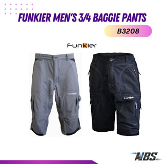 กางเกงปั่นจักรยาน Funkier Mens 3/4 Baggie Pants B3208