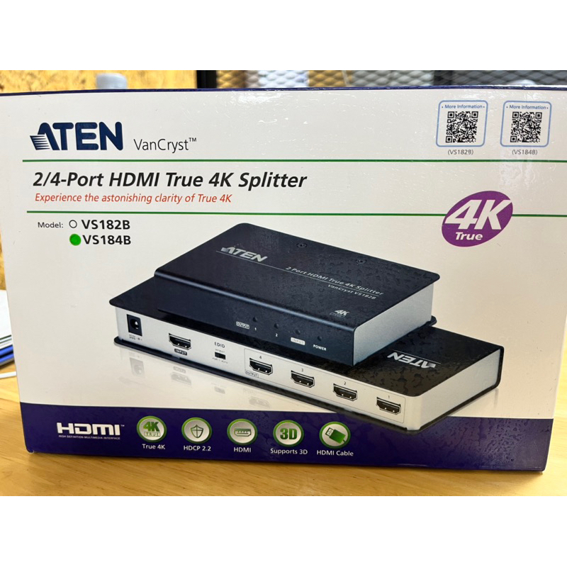 ATEN VS184B | เครื่องขยายสัญญาณ HDMI เข้า 1 ออก 4, 4-Port True 4K HDMI Splitter is the perfect solut