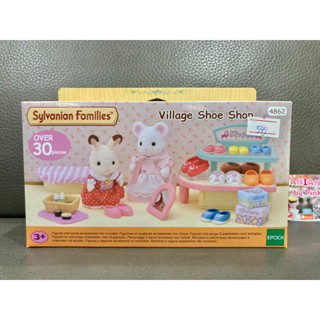 Sylvanian Village Shoe Shop มือ 1 ร้านรองเท้า รองเท้า เล่นกับ Boutique Shop ได้ Size แม่ ลูกสาว เบบี้