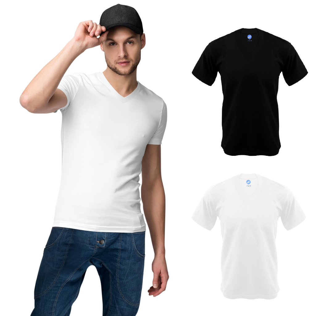 T-Shirts 125 บาท J.Press เสื้อคอวี แขนสั้น รุ่น T777 จำนวน 1 ตัว/แพ็ค (มีให้เลือก 2 สี) Men Clothes