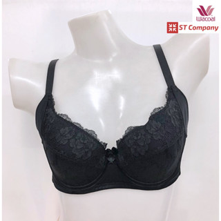 Wacoal Basic Bra รุ่น WB9912 สีดำ (BL) บรา เสริมโครง 4/5 คัพ เก็บกระชับทรง เก็บเนื้อข้างๆ เสื้อใน ยกทรง วาโก้ ชุดชั้นใน