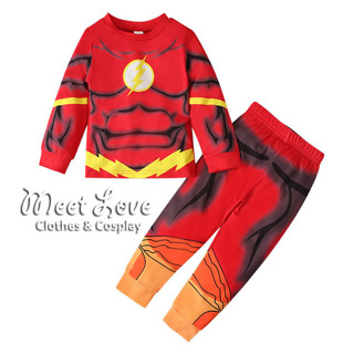 ชุดแฟลช The Flash ชุดซุปเปอร์ฮีโร่ ชุดแฟนซีเด็ก สินค้าพร้อมส่ง