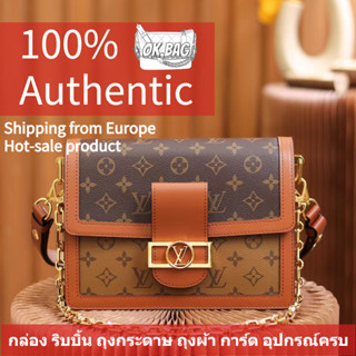 👜หลุยส์ วิตตอง Louis Vuitton DAUPHINE Mini&amp;MM กระเป๋า สุภาพสตรี/กระเป๋าสะพายข้าง