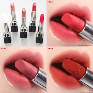 แท้ทั้งร้าน !! แบ่งขายลิปสติก DIOR LIPSTICK สี 771 RADIANT ขนาด 0.5 กรัม พร้อมแปรงทาลิป