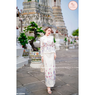 ชุดไทย จิตรลดา ใส่ไปวัด ทำบุญ เยี่ยมญาติผู้ใหญ่ ใส่สวย ใส่ปัง น่ารักมากค่ะ 🌐🌐🌐 SET แบรนด์ดัง ทรงสวย 🌐🌐🌐.