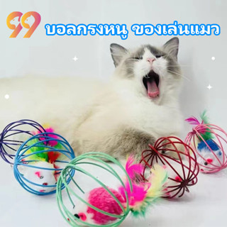 99PET ของเล่นแมว ของเล่นแมวถูกๆ ของเล่นน้องแมว บอลกรงหนู บอลแมว บอลหนู ของเล่นแมว( คละสี ) หนูปลอม หนูจิ๋ว