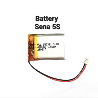 552331 Suitable for Sena 5S Bluetooth headset lithium battery 3.8V with plug แบตเตอรี่ แบตหูฟัง แบตsena สองสาย 2Pin