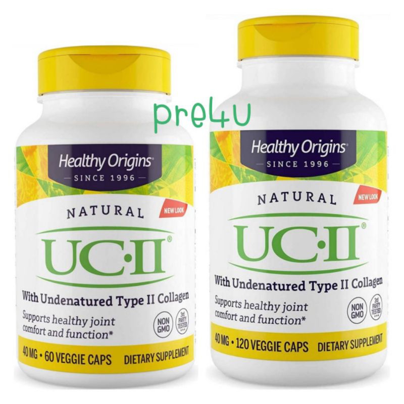 💥พร้อมส่ง💥Healthy Origins UC-II (Undenatured Type II Collagen) 40 mg, (60&120 Caps)