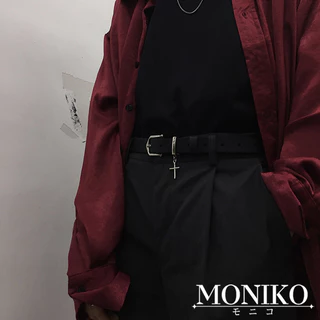 MONIKO เข็มขัด จี้ไม้กางเขน สไตล์เกาหลี สําหรับผู้หญิง และผู้ชาย