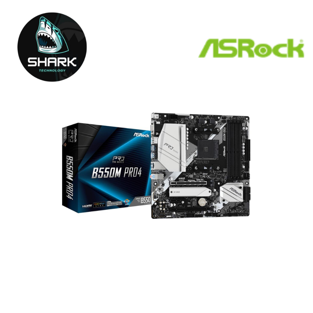 MAINBOARD (เมนบอร์ด) AM4 ASROCK B550M PRO4