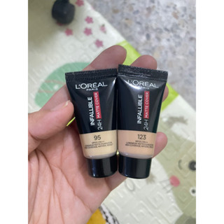 ขนาดทดลอง Loreal Paris Infallible 24h Matte Cover ลอรีอัล ปารีส อินฟอลลิเบิล 24เอช แมทช์ คัฟเวอร์