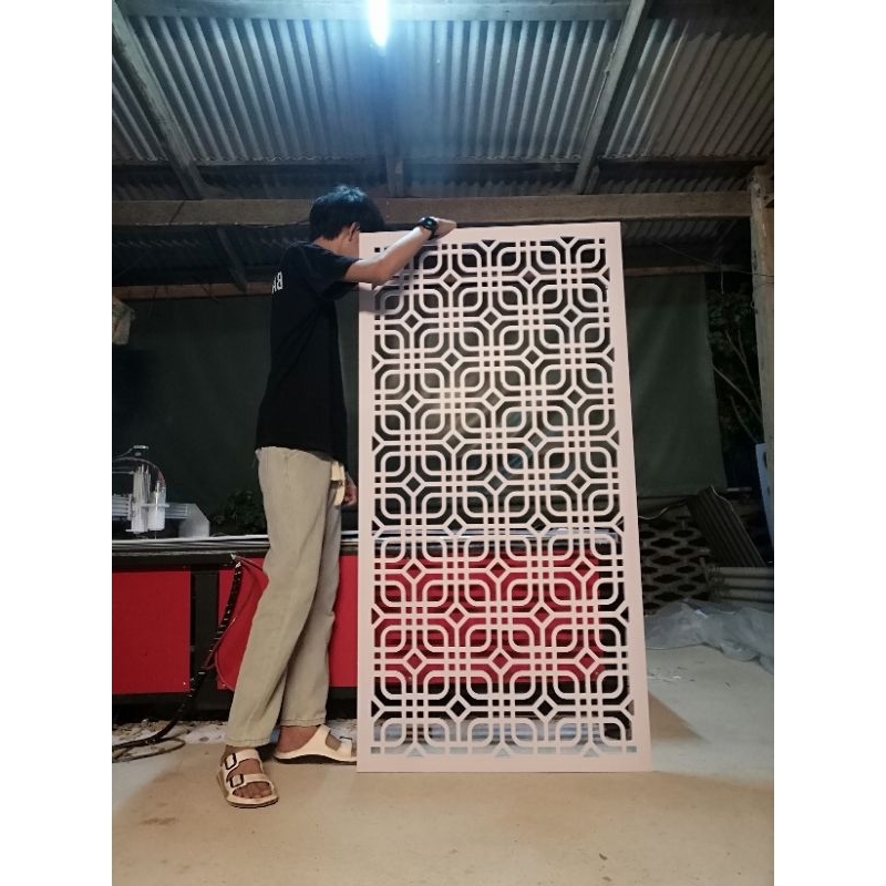 แผ่นพลาสวูดฉลุลายทนแดดทนน้ำขนาด150×80 cm.