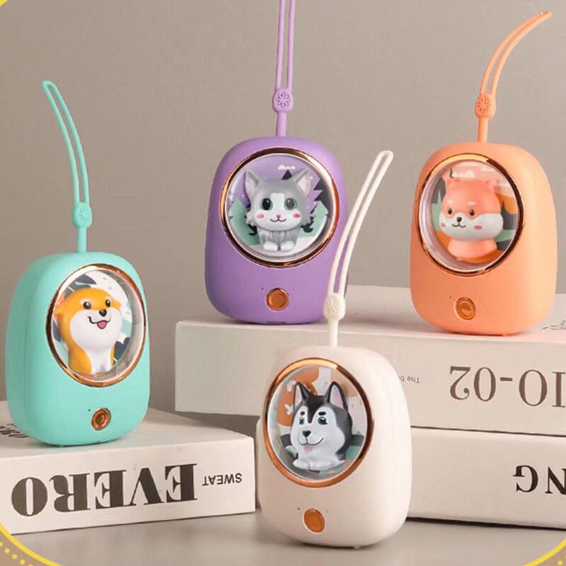 (จัดส่งวันนี้ )พัดลมสายคล้องคอ น่ารักมากๆ ปรับได้3ระดับ มีน้องหมา น้องแมวด้วยนะ(คละลาย คละสี)สุ่มให้นะคะ
