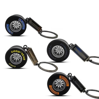 พวงกุญแจ โมเดลยางรถ ยี่ห้อยางรถยนต์ Michelin / Goodyear / Pirelli / Bridgestone / Continental (Ac160)