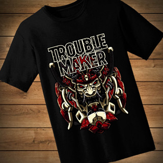 #0119 เสื้อยืดลายการ์ตูน TROUBLE MAKER เสื้อยืดสีดำ เสื้อใส่เล่น เสื้อยืด เสื้อคอกลม ใส่สบาย เสื้อสกรีน เสื้อสั่งทำ
