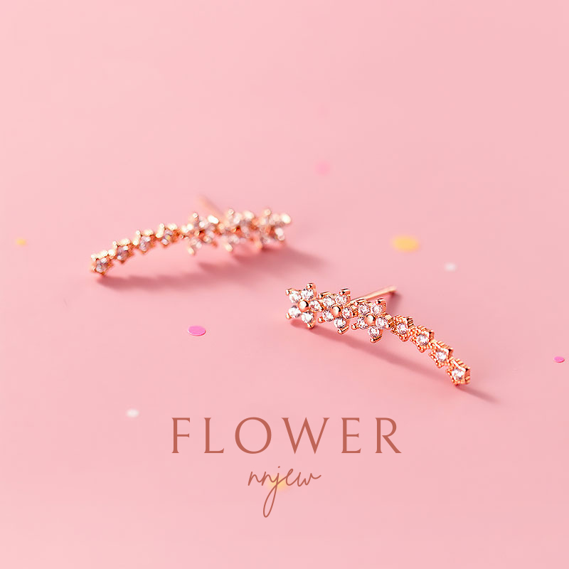 nnjew ต่างหู รุ่น ดอกไม้ Flowers ต่างหูแฟชั่น ผู้หญิง