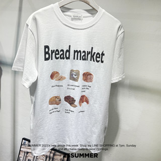 J64 - เสื้อยืดลาย Bread market