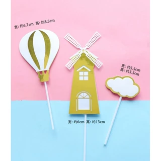 ป้ายปักเค้ก บอลลูน Balloon กังหัน