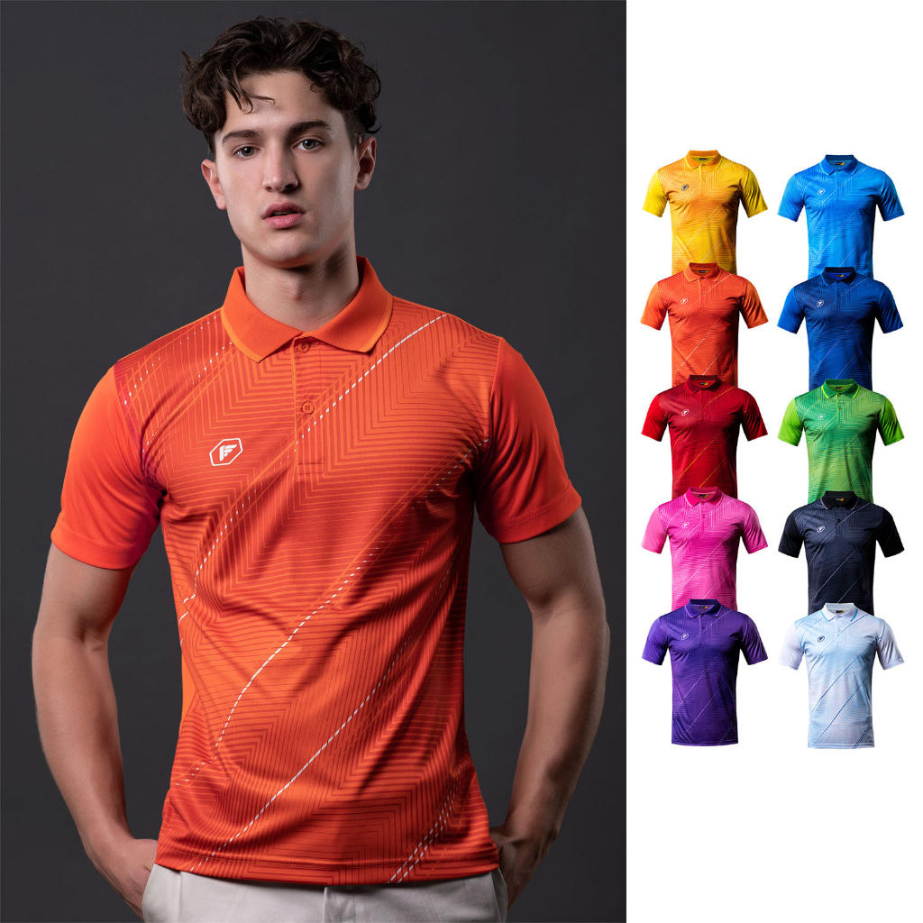 PEGAN 16-23063 เสื้อโปโลพิมพ์ลาย