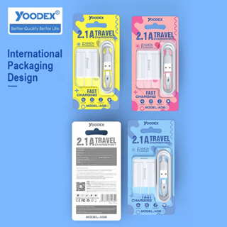 (สินค้ามาใหม่พร้อมส่ง)Yoodex A06 ชุดชาร์จอะแดปเตอร์พร้อมสายชาร์จ Fast Charging 5V/2.1A  A06