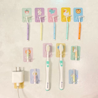 Kentoyshop (พร้อมส่ง) ที่แขวนแปรงสีฟัน ตะขอแขวนอเนกประสงค์ กาวในตัว ไม่ต้องเจาะผนัง