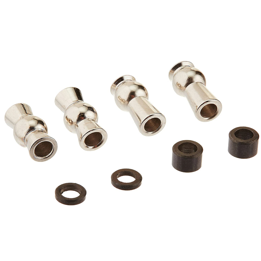 Traxxas Hollow ball, tall centered (2)/ tall offset hollow ball (2)/ bump steer adjustment shims; 3.