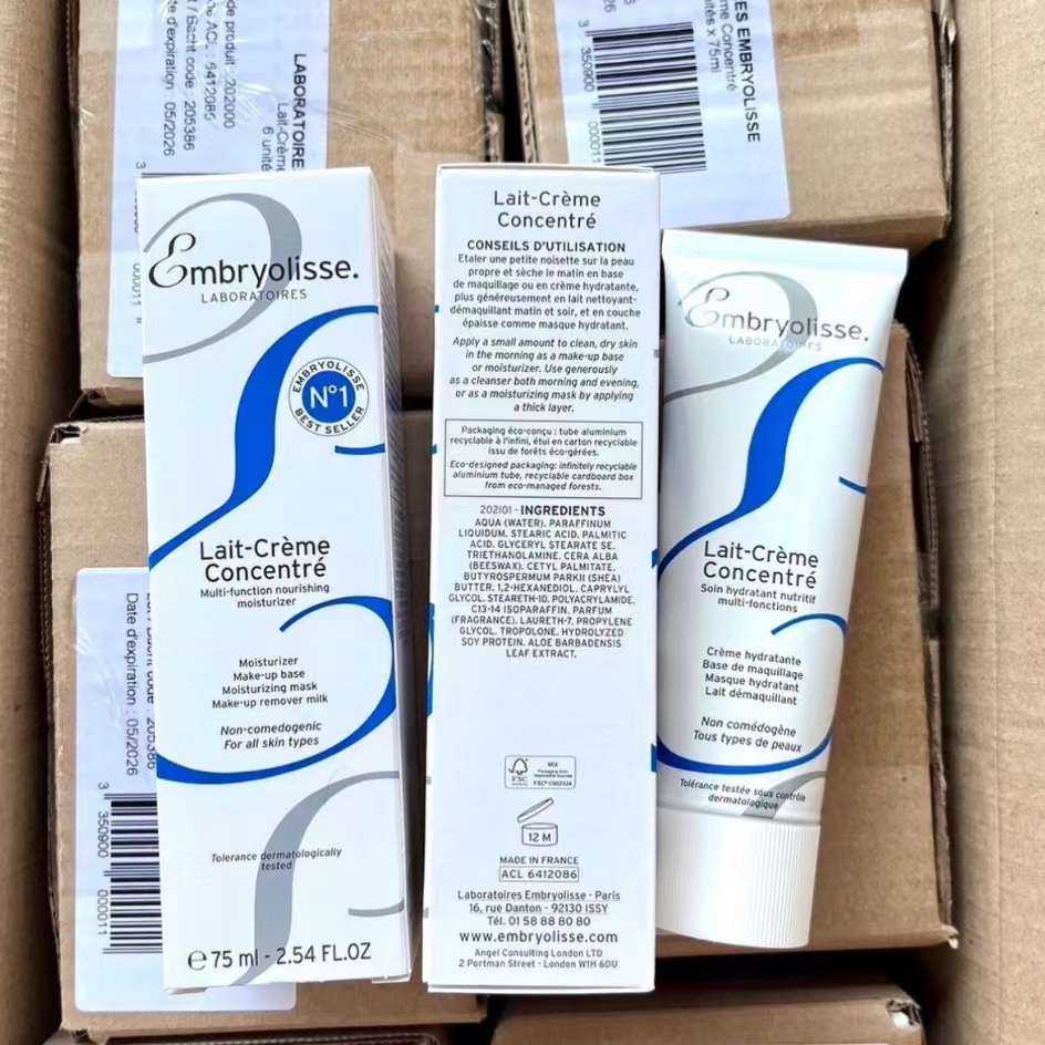แท้ %Embryolisse Lait Cream Concentrated ครีมบำรุง ผิวหน้า และผิวกาย มอยส์เจอไรเซอร์บำรุง 75ml